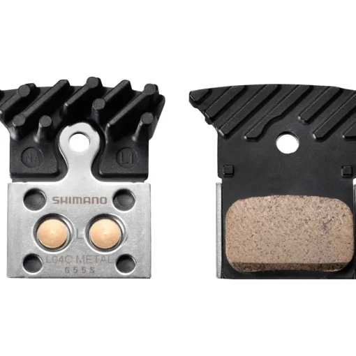 Shimano L04C Disc Brake Pads – Alloy Backed with Cooling Fins (Sintered)